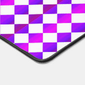 Paarse Roze Witte Checker Diamantpatroon Bureaumat (Hoek)