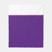 Paarse Roze Witte Effen Kleuren Fleece Deken (Voorkant)