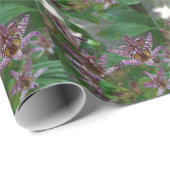 Paarse roze, witte, gestreept orchidee als bloem cadeaupapier (Rol Hoek)