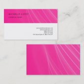 Paarse roze witte legante klep visitekaartje (Voorkant / Achterkant)