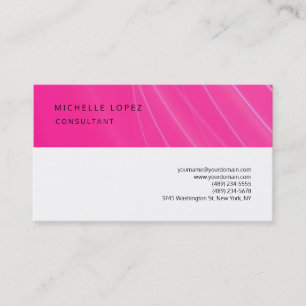 Paarse roze witte legante klep visitekaartje