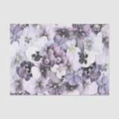 Paarse roze witte pansieën  tekening tissuepapier (Voorkant)