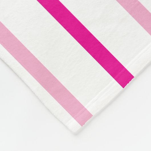 Paarse roze witte strepen fleece deken (Hoek)
