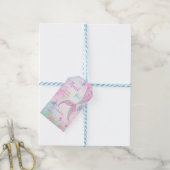 Paarse & Roze Zeemeermin Cadeautags Cadeaulabel (Met Touw)