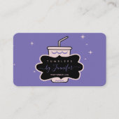 Paarse roze zelfgemaakte mok tumbler visitekaartje (Voorkant)