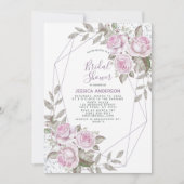 Paarse Roze Zilveren Glitter Geometrisch Vrijgezel Kaart (Voorkant)