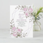 Paarse Roze Zilveren Glitter Geometrisch Vrijgezel Kaart (Staand voorkant)