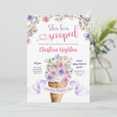 Paarse Roze Zomerweide Ijs Vrijgezellenfeest Kaart (Staand voorkant)