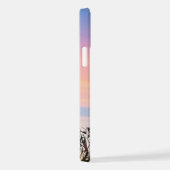 Paarse Roze Zonsondergang Zonsopgang iPhone Hoesje (Rechterkant)