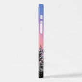 Paarse Roze Zonsondergang Zonsopgang iPhone Hoesje (Linkerkant)