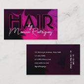 Paarse roze zwarte haren visitekaartje (Voorkant / Achterkant)