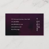 Paarse roze zwarte haren visitekaartje (Achterkant)