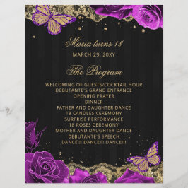 Paarse Rozen 18 Kaarsen en Rozen Ceremonie Program