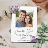 Paarse Rozen 1 speciale foto bruiloft Save The Date