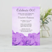  Paarse Rozen 60e verjaardag Kaart (Staand voorkant)