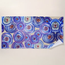 Paarse rozen Abstracte badhanddoek