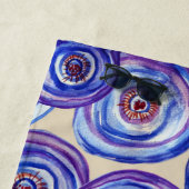 Paarse rozen Abstracte badhanddoek (In situ)