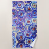 Paarse rozen Abstracte badhanddoek (Voorkant)