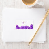 Paarse Rozen Adresetiketten Etiket (Insitu)
