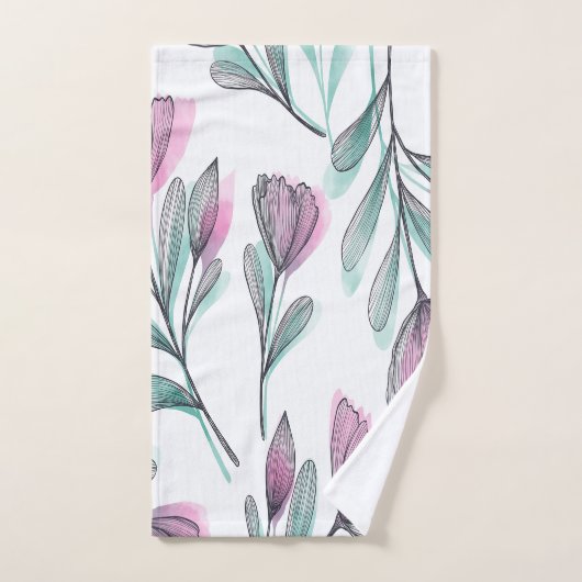 Paarse rozen bad handdoek (Handdoek)