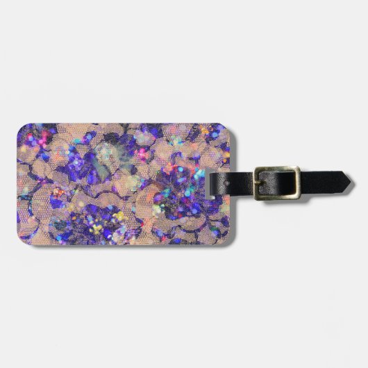 Paarse Rozen Bagagelabel (Voorkant horizontaal)