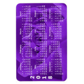 Paarse Rozen bloemblaadjes 2018 Kalender Magneet (Verticaal)