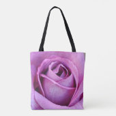 Paarse Rozen bloemblaadjes Bloem Art Canvas tas (Achterkant)