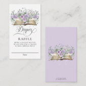 Paarse Rozen Bloemen Nieuw Chapter Boek Luier Raff Informatiekaartje (Voorkant / Achterkant)