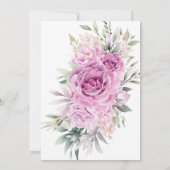 Paarse Rozen Bloemen Nuestra Boda Spaans Bruiloft Kaart (Achterkant)