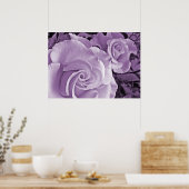 Paarse Rozen ~ Bloemen Poster (Keuken)