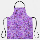 Paarse Rozen bloemenboeket Schort (Voorkant)