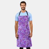 Paarse Rozen bloemenboeket Schort (Gedragen)