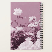 Paarse Rozen Bloementuin Aangepaste Spiraal Notebo Notitieboek (Achterkant)