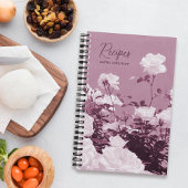 Paarse Rozen Bloementuin Aangepaste Spiraal Notebo Notitieboek