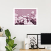 Paarse Rozen Bloementuin Foto Kunstprint Poster (Thuiskantoor)