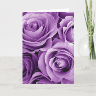 Paarse Rozen Boeket Gift Item voor haar Kaart