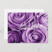 Paarse Rozen Boeket Gift Item voor Haar V2 Briefkaart (Voorkant / Achterkant)
