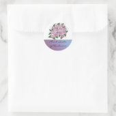 Paarse Rozen Boeket Ronde Sticker (Tas)