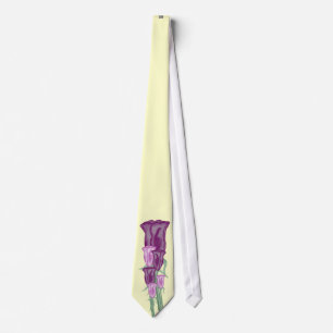 Paarse Rozen Bouquet Stropdas