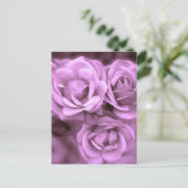 Paarse  Rozen Briefkaart (Staand voorkant)