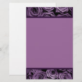 Paarse Rozen Briefpapier (Voorkant / Achterkant)