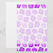  paarse rozen briefpapier (Voorkant / Achterkant)