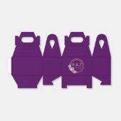 Paarse Rozen bruiloft Bedankdoosjes (Uitgevouwen)