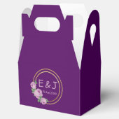 Paarse Rozen bruiloft Bedankdoosjes (Geopend)