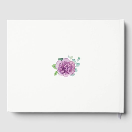 Paarse Rozen bruiloft Gastenboek (Achterkant)