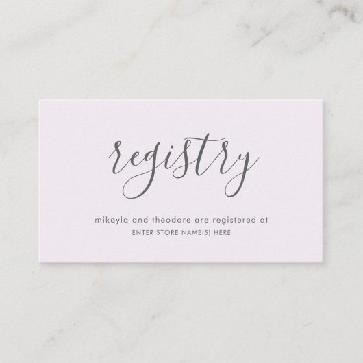 Paarse Rozen bruiloft Informatiekaartje (Voorkant)