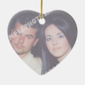  paarse rozen bruiloft keramisch ornament (Achterkant)