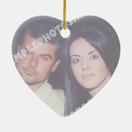  paarse rozen bruiloft keramisch ornament (Achterkant)