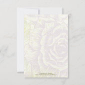 Paarse  rozen bruiloft RSVP antwoordkaart (Achterkant)