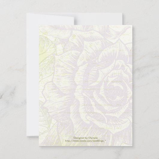 paarse rozen bruiloft RSVP-reactiekaart RSVP Kaartje (Achterkant)